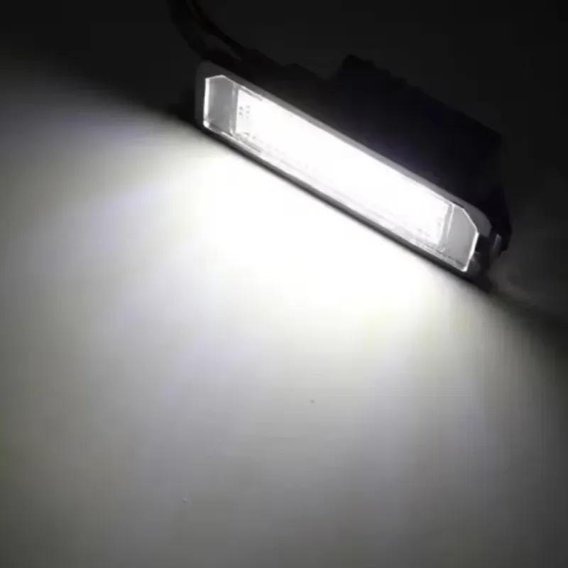 For VW LED Number License Plate Lights Lamp Golf4 5 6 7 Passat B6 CC Eos Polo Superb Seat Leon Altea CANbus No Error White