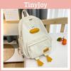 Cute Duckling Backpack Cartoon Boys And Girls Zipper Bag Nylon Printed Versatile
