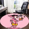 1 pieza Camisa Hawaiana Pantera Rosa Alfombra Redonda para Oficina, Debajo de Sillas de Oficina Dormitorio Sala de Estar Decoración del Hogar, Disponible en Varios Tamaños0