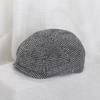 Autumn and winter parent-child children's beret adult color matching octagonal hat men's and women's thousand bird grid forward hat versatile