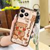 Soft case Anti-knock Phone Case For Realme C53/Narzo N53 Waterproof Wristband Phone Holder Cute Wrist Strap Kickstand