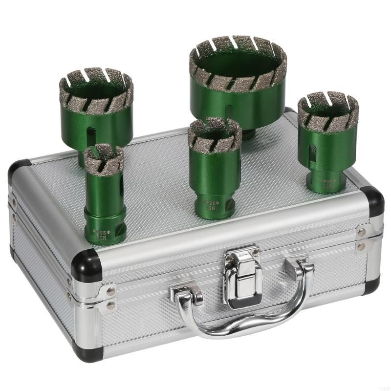   High Efficiency Threaded Teeth Brazed Hole Cutter For Tile Marble Glass 6-50mm