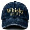 The Source Manufacturer Washes and Makes Old Baseball Caps, Whiskey Theme Embroidery Outdoor Leisure Visors, Peaked Caps.