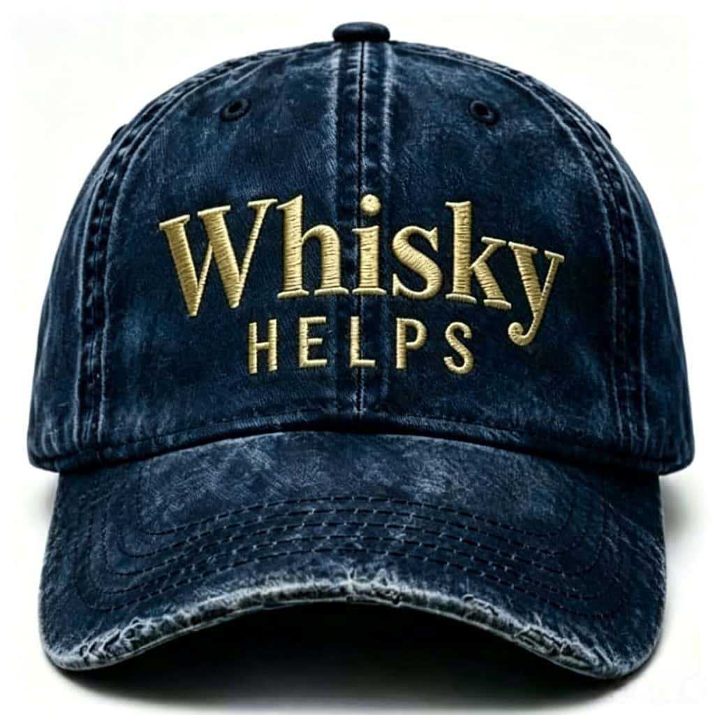 The Source Manufacturer Washes and Makes Old Baseball Caps, Whiskey Theme Embroidery Outdoor Leisure Visors, Peaked Caps.