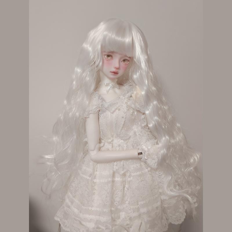 

1/3 1/4 1/6 Doll s Wig for 60/45/30cm Bjd Doll Long Curly Hair with Bangs Girl Toys Dress Up Play House Doll Accessories,No Doll for head 15-17.5cm