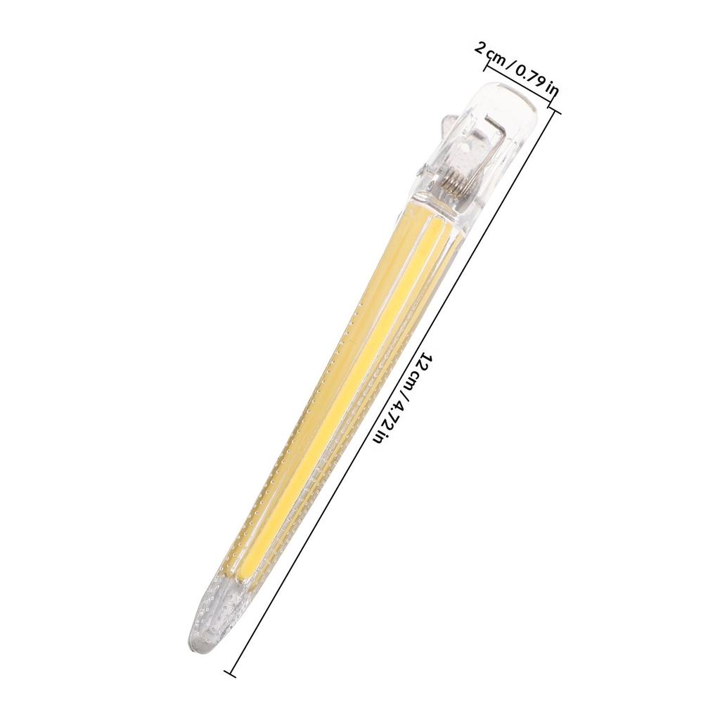 3Pcs Yellow Plastic Alligator Hair Clips Non-Slip Hair Styling Tools Duck Billed Sectioning Clips Hairdresser Accessories