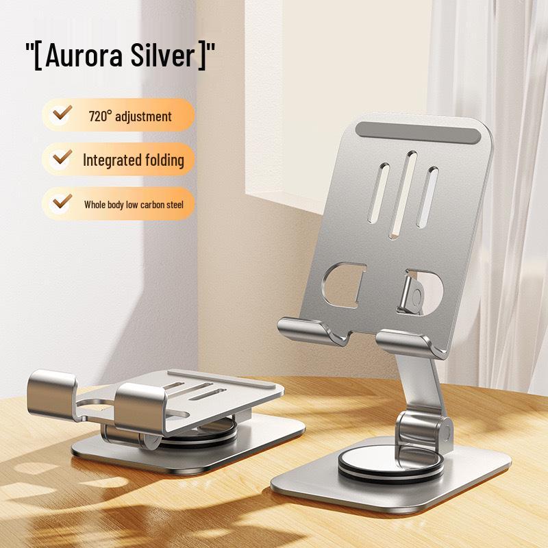Foldable Rotating Metal Phone & Tablet Stand with Custom Logo