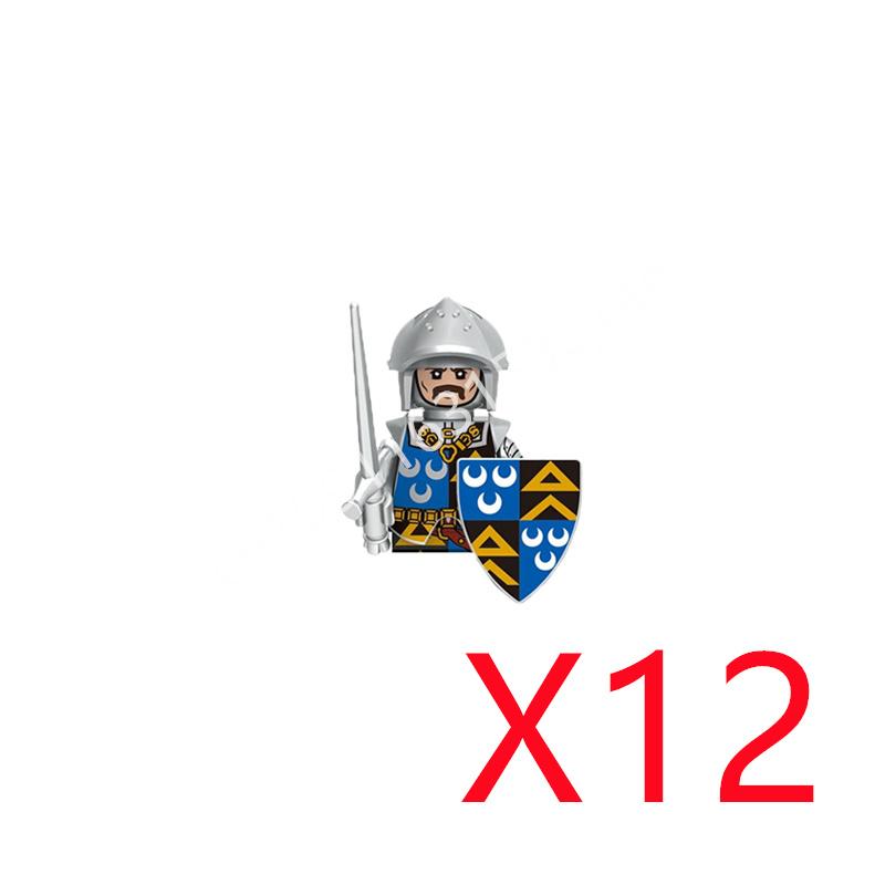 Kompatybilne MOC Średniowieczne Klocki Budowlane Postacie Żołnierze Smoczy Rycerze Czarny Lew Orzeł Zabawka Prezent Klocki Rolnik Żołnierz X048