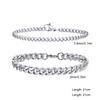 Classic Punk 2pcs Set Stainless Steel Cuban Bracelets for Men Fashion Snake Twist Chain Wristband Hip Hop Stacked Jewelry Gifts