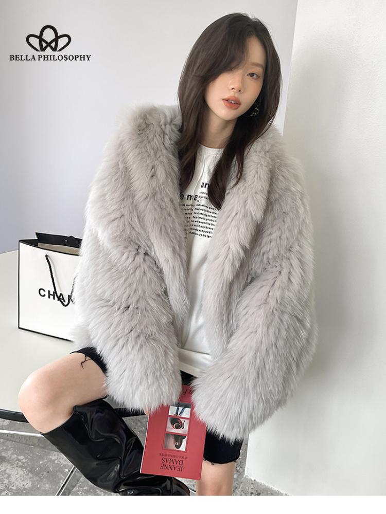 Kvinne Vinter Langermede Klær Mote Fuskepelsjakke Elegant Tykk Varm Fuskepelsjakker for kvinner