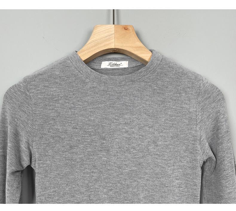 Dongdaemun Slim Fit Sexy Long Sleeve Cropped T-Shirt for Women