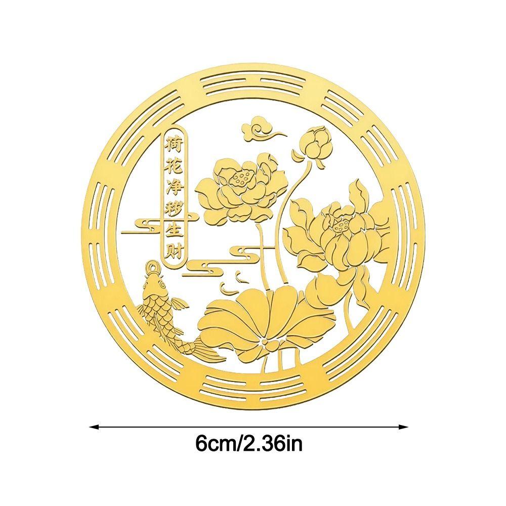 Lucky Carp Design Lily Lotus Decal Lotus Flower Design Metal Decal Hanging Decal  Home Decoration