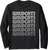 Vintage Animal Fan Wildcats Retro Long Sleeve T-Shirt