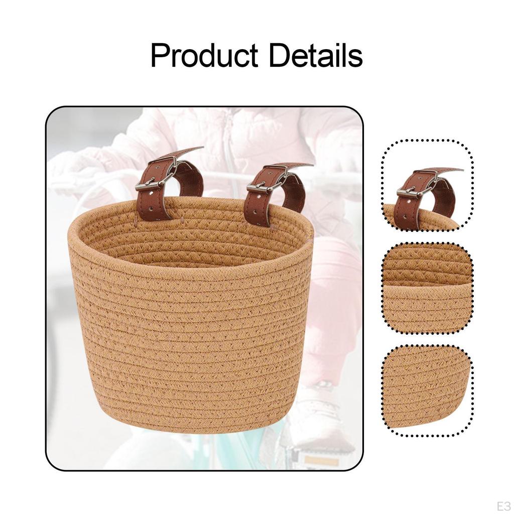 Kinderfahrradkorb Fahrradzubehör Gewebter Frontträger für Jungen Mädchen