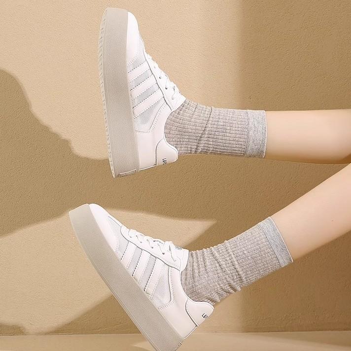 Shoes thick-soled mesh German training shoes 2025 spring and summer thin soft-soled casual shoes Forrest Gump shoes versatile little white shoes