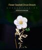 Elegant Seashell Flower Brooch - Japanese & Korean Style Clothing Pin Accessory