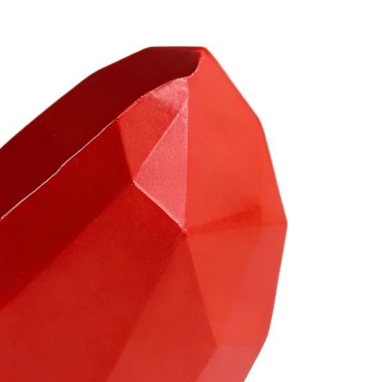 Small Diamond Heart Shape Planter for Small Plants 3D Printed Mini Geometric Heart Flower Pot for Indoor Home Office Desktop Decor