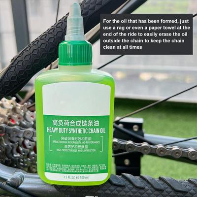 Lubricante de cadena de bicicleta de larga duración de 100 ml, aceite de mantenimiento de cadena, lubricante para cadena de bicicleta de carretera, aceite para engranajes, accesorios de ciclismo
