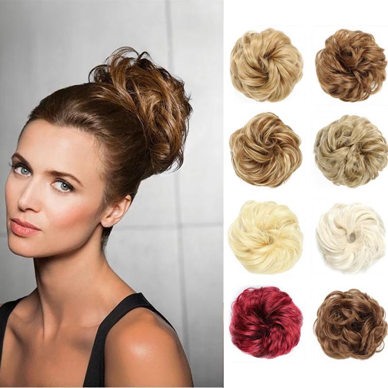

MERISIHAIR расширение волос Волнистые вьющиеся Messy Волосы Бун Расширения Пончик волос Chignons Волос кусок парик волосы головные уборы кольца кольцо