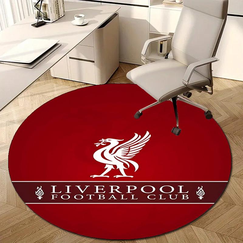 1pc L-Liverpool Print Round Carpet Chair Round Carpet Suitable for Bedroom Living Room Home Decorative Carpet