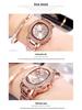 Gedi Women's Star-Patterned Luxury Alloy Watch with Steel Band