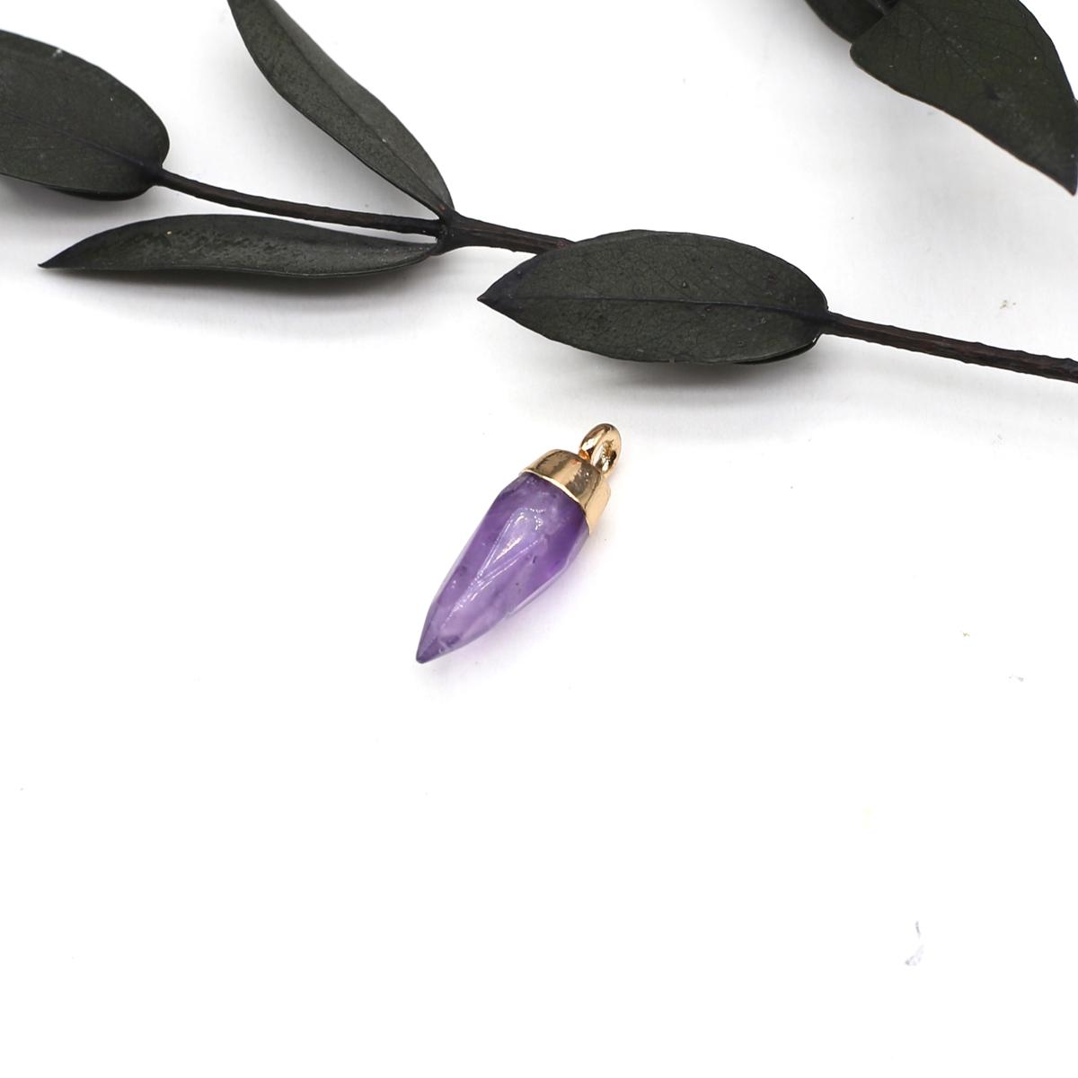 

1шт граненый натуральный камень конус кулон маленький кристалл розовый кварц сплав подвески для изготовления ювелирных изделий DIY ожерелье серьги аксессуары 6x19 мм 6x19mm