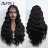 Noble Lace Front Wig Cosplay Wig Wavy 28 Inch Body Wavy Lace Part Wig For Women Brown Wig Synthetic Wig High Quality Lace Wig