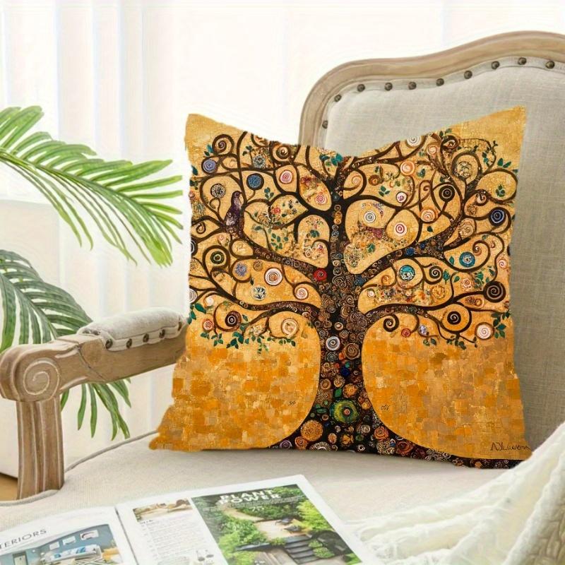 Tree Of Life Art Cushion Covers Chair Living Room Pillowcase Cozy Zipper Sofa Pillow Covers Bedroom Indoor Home Decor