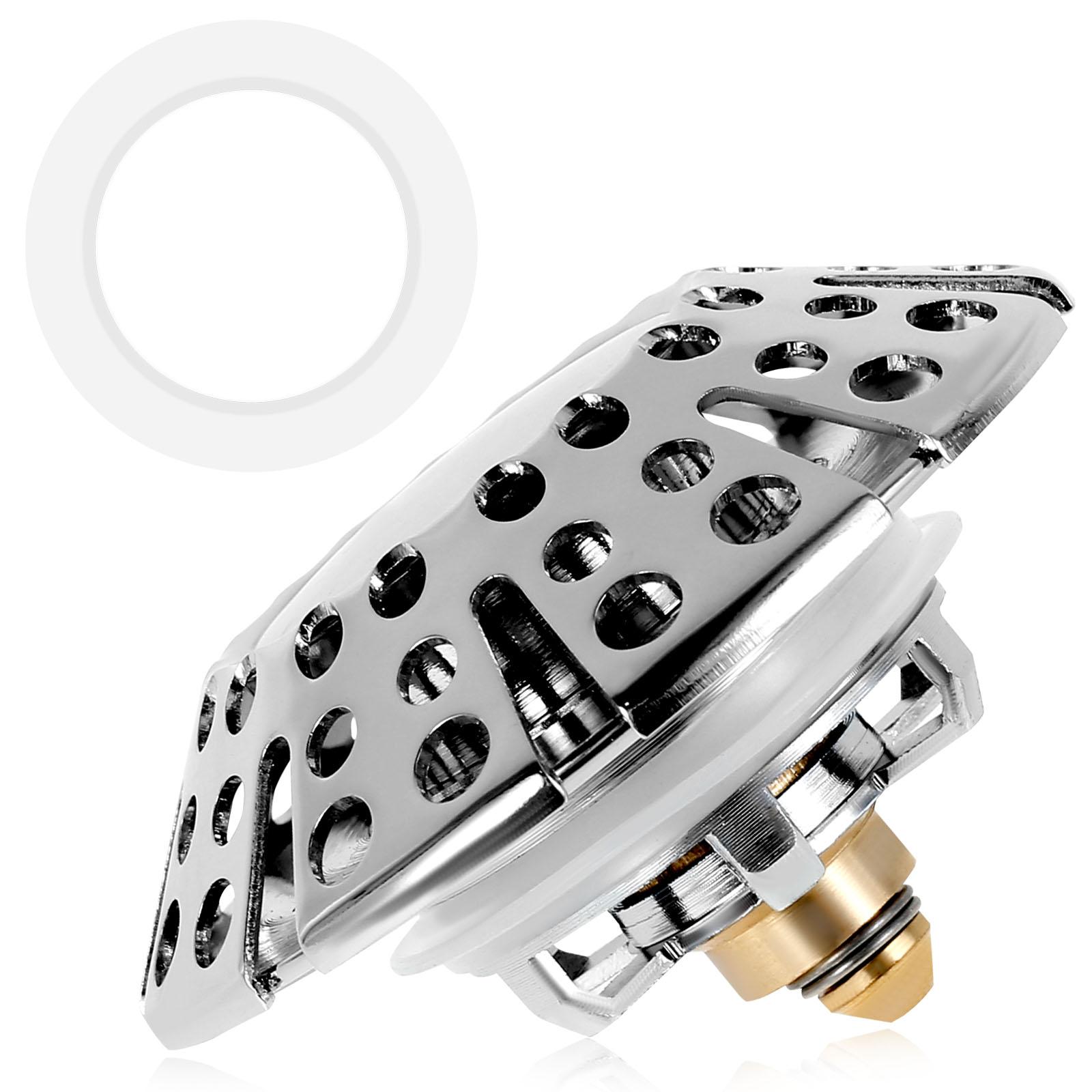 Bathtub Filter Sink Leak-proof Pop Up Brass Sink Strainer Drain Basket Stopping Blockage Bouncing Core Stopper Bathroom серебряный