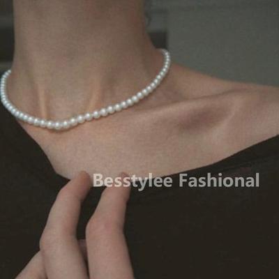 Kobiety Moda Vintage Naszyjnik Perłowy Naszyjnik na Imprezę Elegancki Łańcuszek Retro Dodatki Naszyjnik Pasujący do Wszystkiego Streetstyle