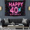 2D 40th Birthday Backdrop for Adult & Milestone Birthday Photoshoot