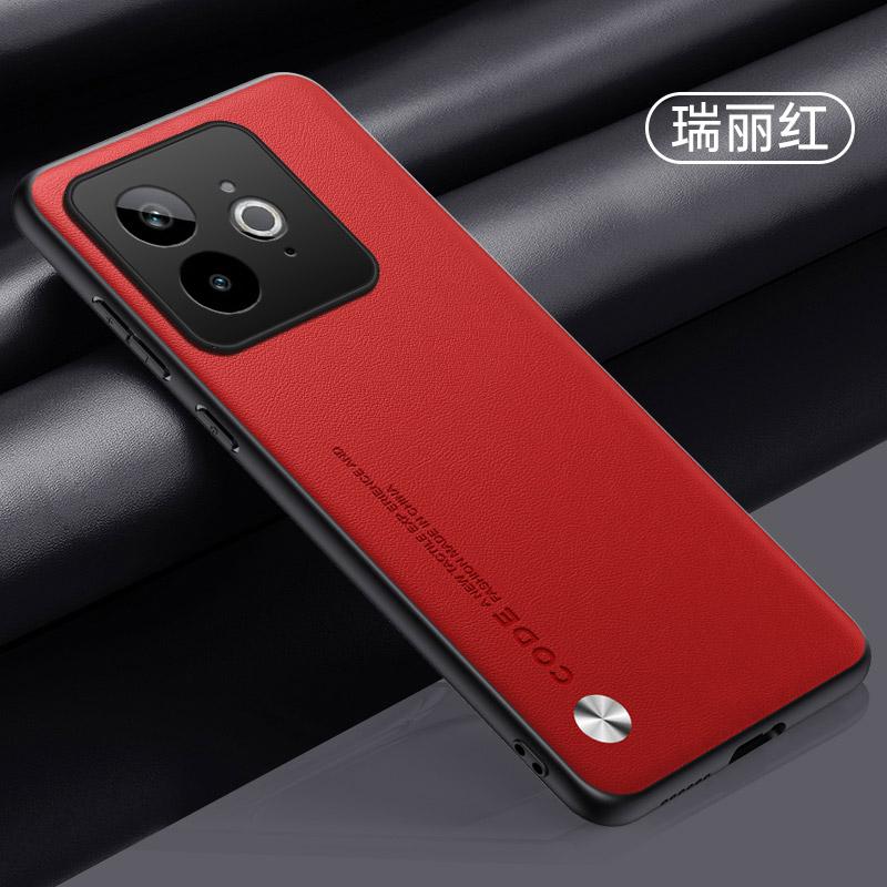 Luxury Vegan PU Leather Business Style CaseFor Realme GT7 Pro Racing 5G 6.78" Matte Soft Silicone Shell Protection Bumper