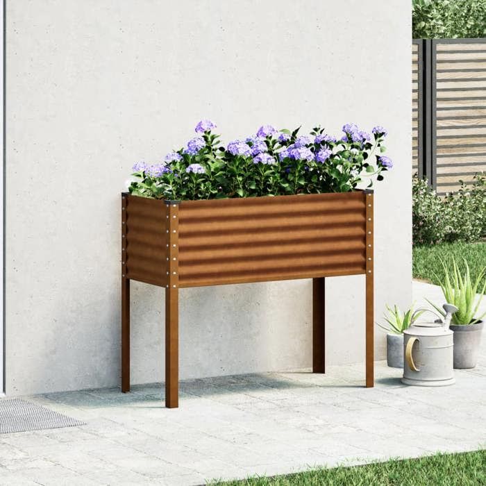 VidaXL Jardinière 100x45x90 cm acier résistant aux intempéries, jardinière, jardinière de patio 4008974