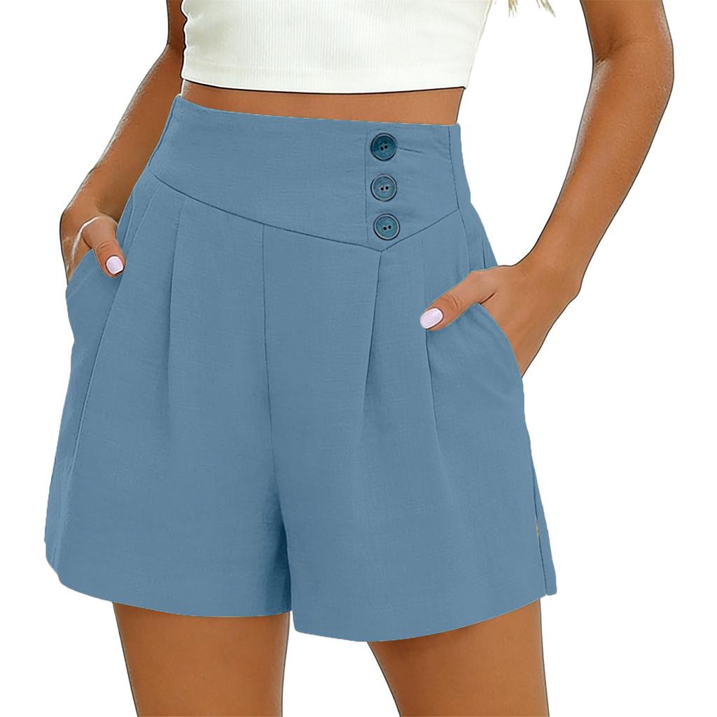 Women's Casual, Loose-fitting -color Pants With Pockets