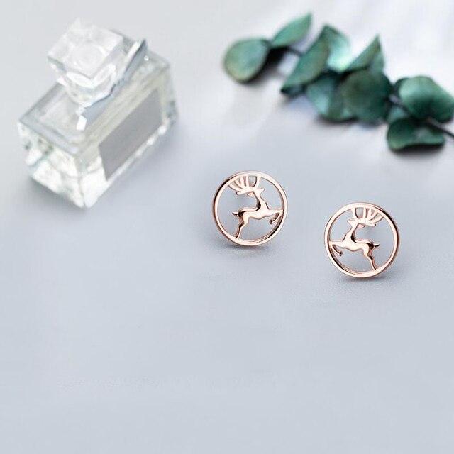 ANENJERY цветные серьги-гвоздики с рождественской елкой, снежинкой, колокольчиком, снеговиком и оленем, серьги-гвоздики для женщин, вечерние украшения, рождественские подарки