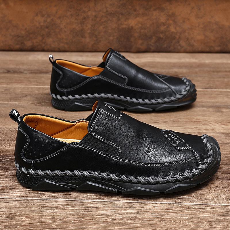 Men Shoes Casual Leather Hand Sewn Men Sneakers Breathable Driving Shoes Designer Men's Loafers Fashion Moccasins Zapatos Hombre