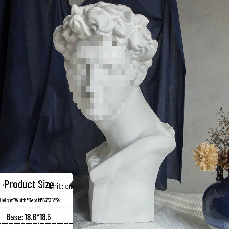 Plaster Cast Geometric Sculpture Set for Art and Photography