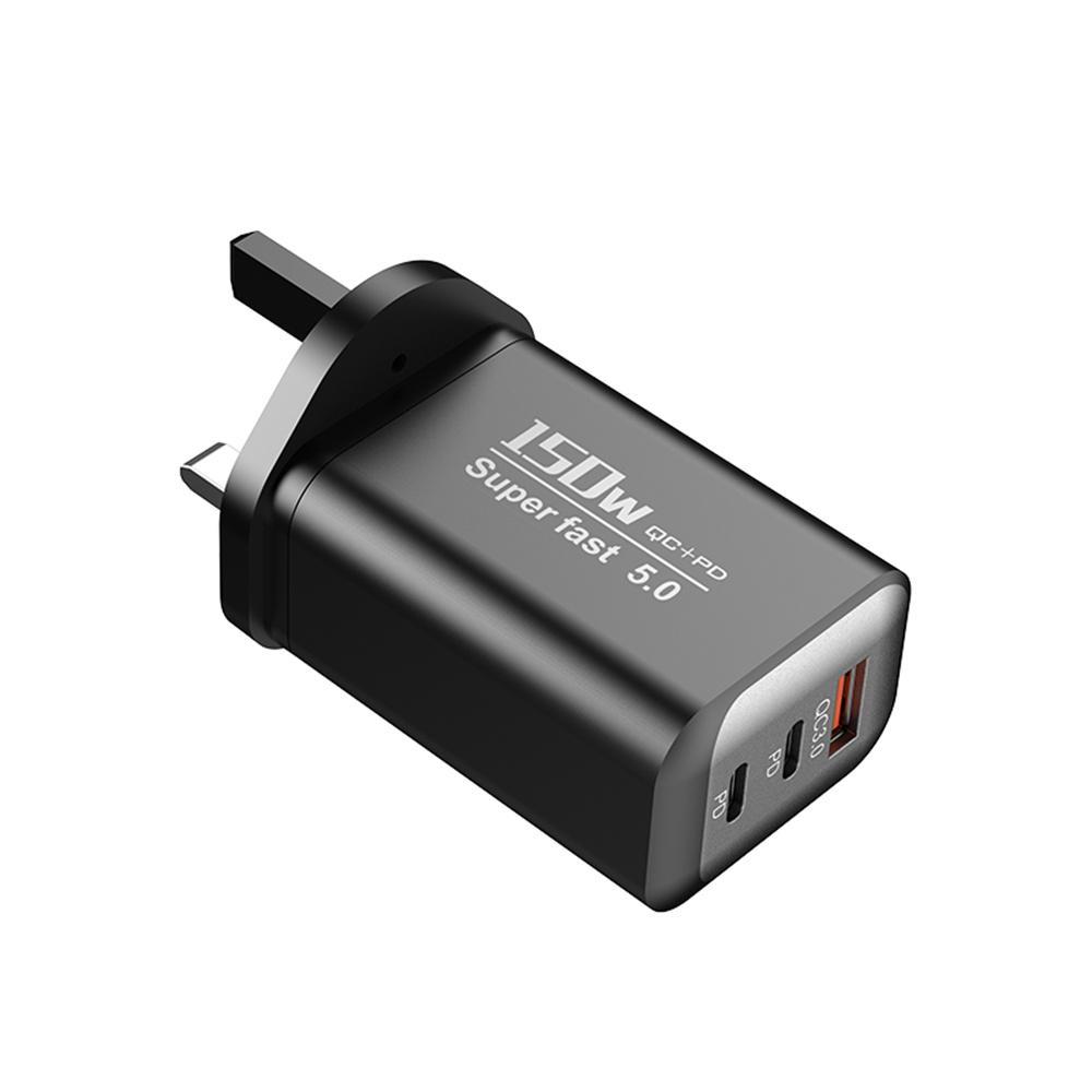 150W Fast Charging USB Type C Charger Mobile Phone Charger QC3.0 For iPhone 17 Samsung Xiaomi EU/UK/US Plug Travel Wall Adapter