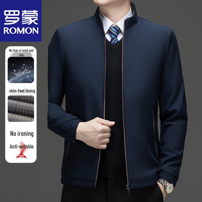 ROMON Men's Spring/Autumn Wrinkle-Resistant Casual Jacket