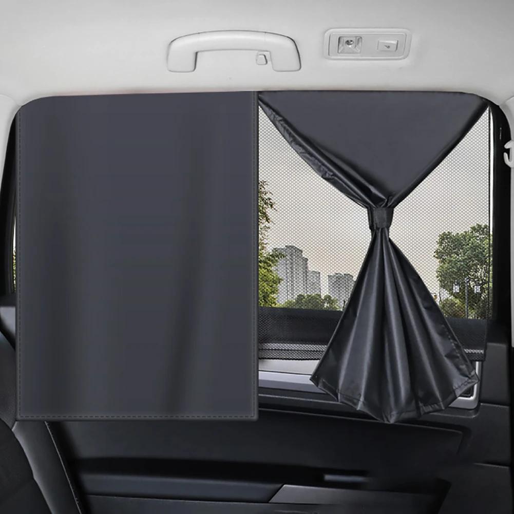 Car Magnetic UV Protection Sun Shade Cover Side Window Sunshade Curtain Upgraded 3D Mesh Layer Full Blackout Film Insulation