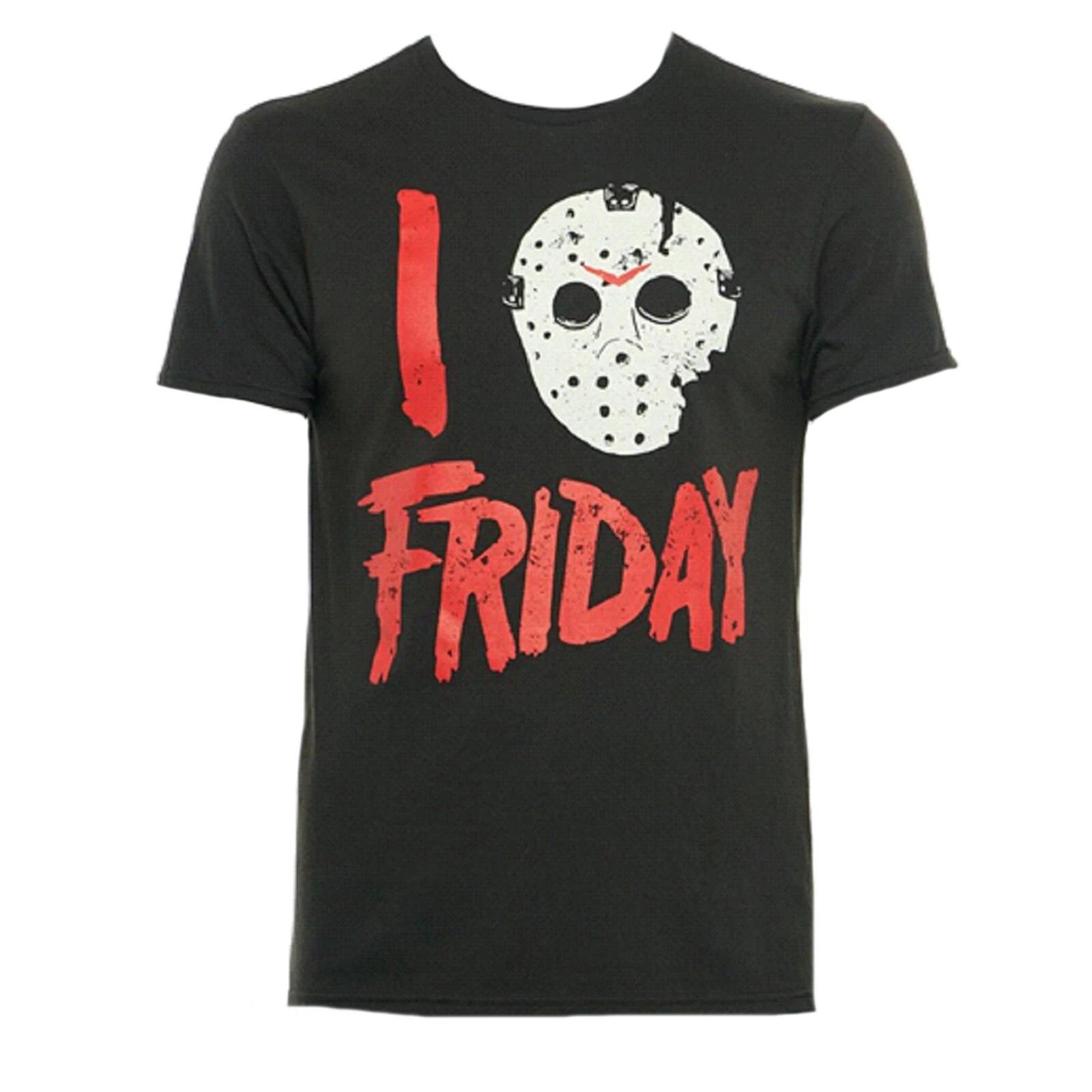Friday the 13th I Love Friday Jason Voorhees Mask Men s shirt (XL) - NWT M