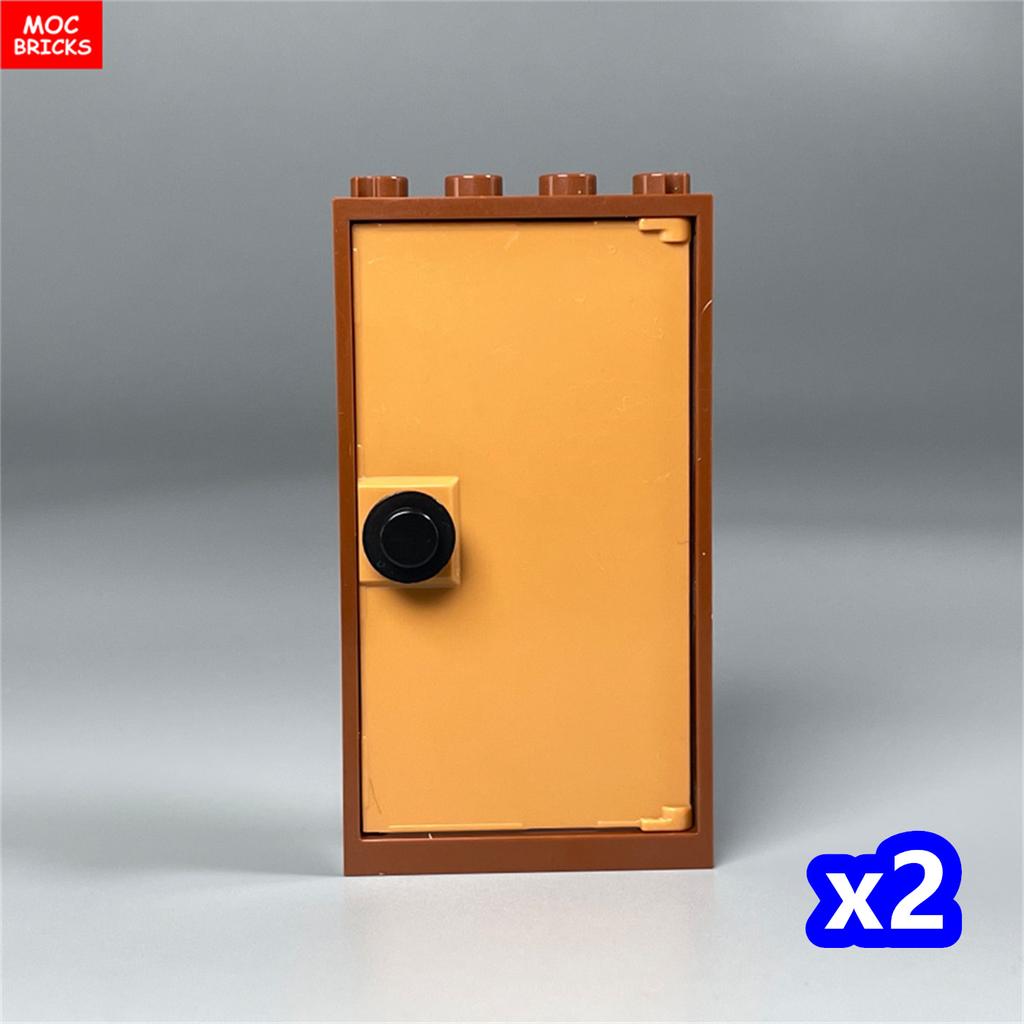 MOC Bricks Door 1x4x6 Window Fence Gate DIY Garden House Architecture Accessories Building Blocks Children's Toys