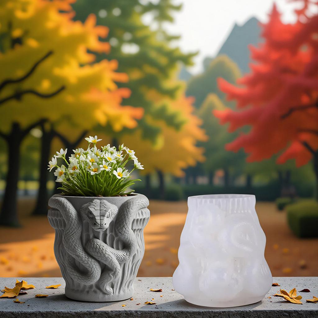 Snake Embossed Silicone Mold Silicone Texture Suitable for Resin Crafts Jewelry Candle Holder and Succulent Planter