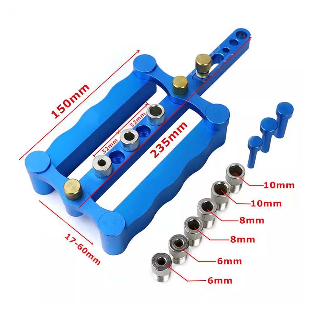 3-in-1 Vertical Woodworking Hole Opener, Wood Dowel Wood Puzzle Board Side Drilling Locator