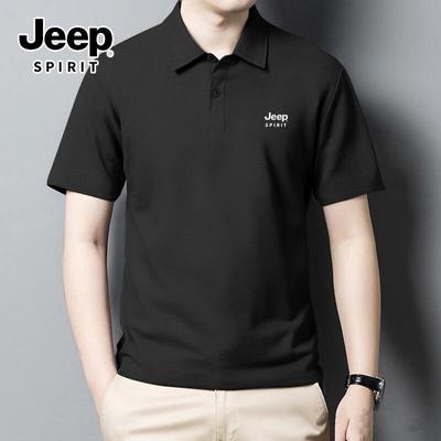 JEEP SPIRIT Men's Casual Short Sleeve Polo Shirt