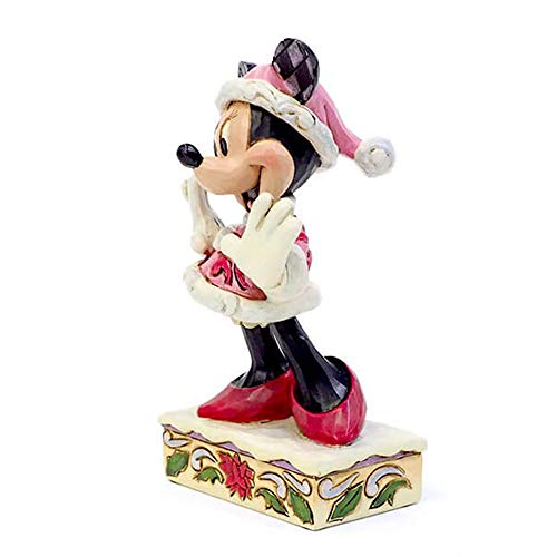 Enesco Minnie Wonderful Christmas Figurine, Disney Traditions, 6002843, W7 X H11.7 X D4.4cm [Parallel Import]