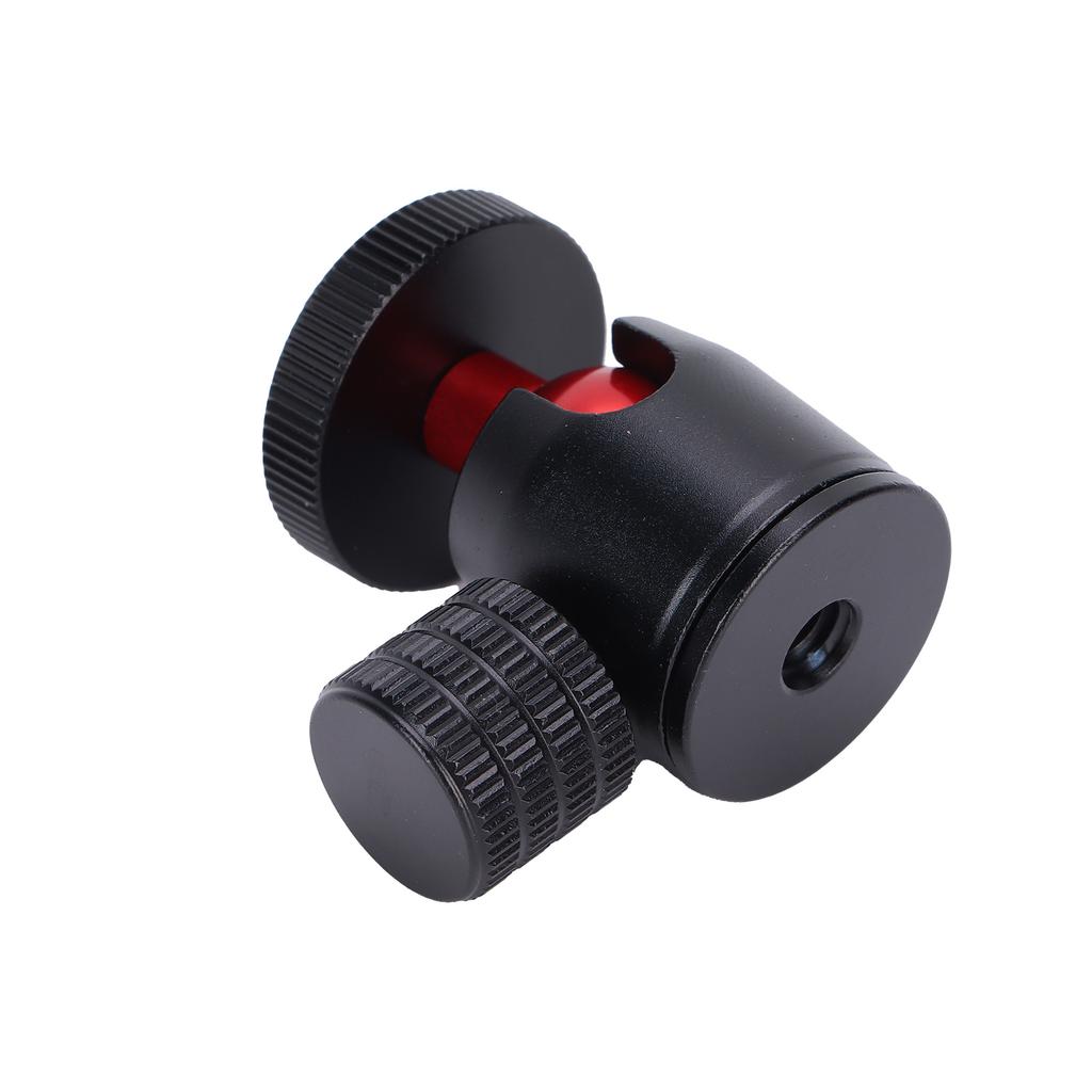 Mini Tripod Ball Head with 1/4 Inch Screw and Hot Shoe Mount Adapter for DSLR Camera Ring LightRed Ball