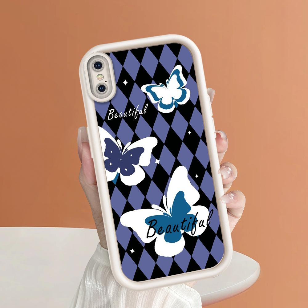 Popular Butterflies Moon Phone Casing for Realme OPPO Reno VIVO Infinix Tecno Oneplus Full Cover Camera Shockproof Protection Rubber Case Cover