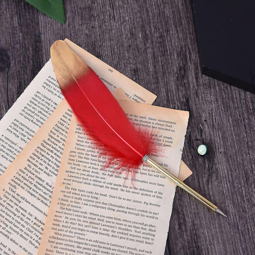 1/3pcs Charming Feather Style Ballpoint Pen - Perfect for Office, School, and Gifts
