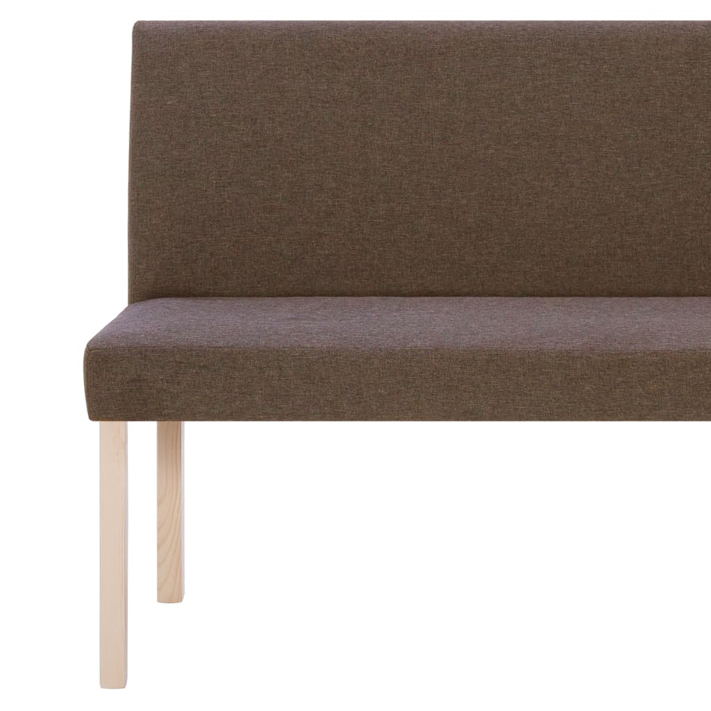 Bank 139,5 cm Braun Polyester